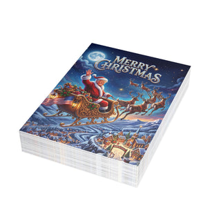 Trump Flying Reindeer Christmas Cards (1, 10, 30, and 50pcs)
