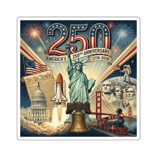 America 250th Anniversary Square Sticker