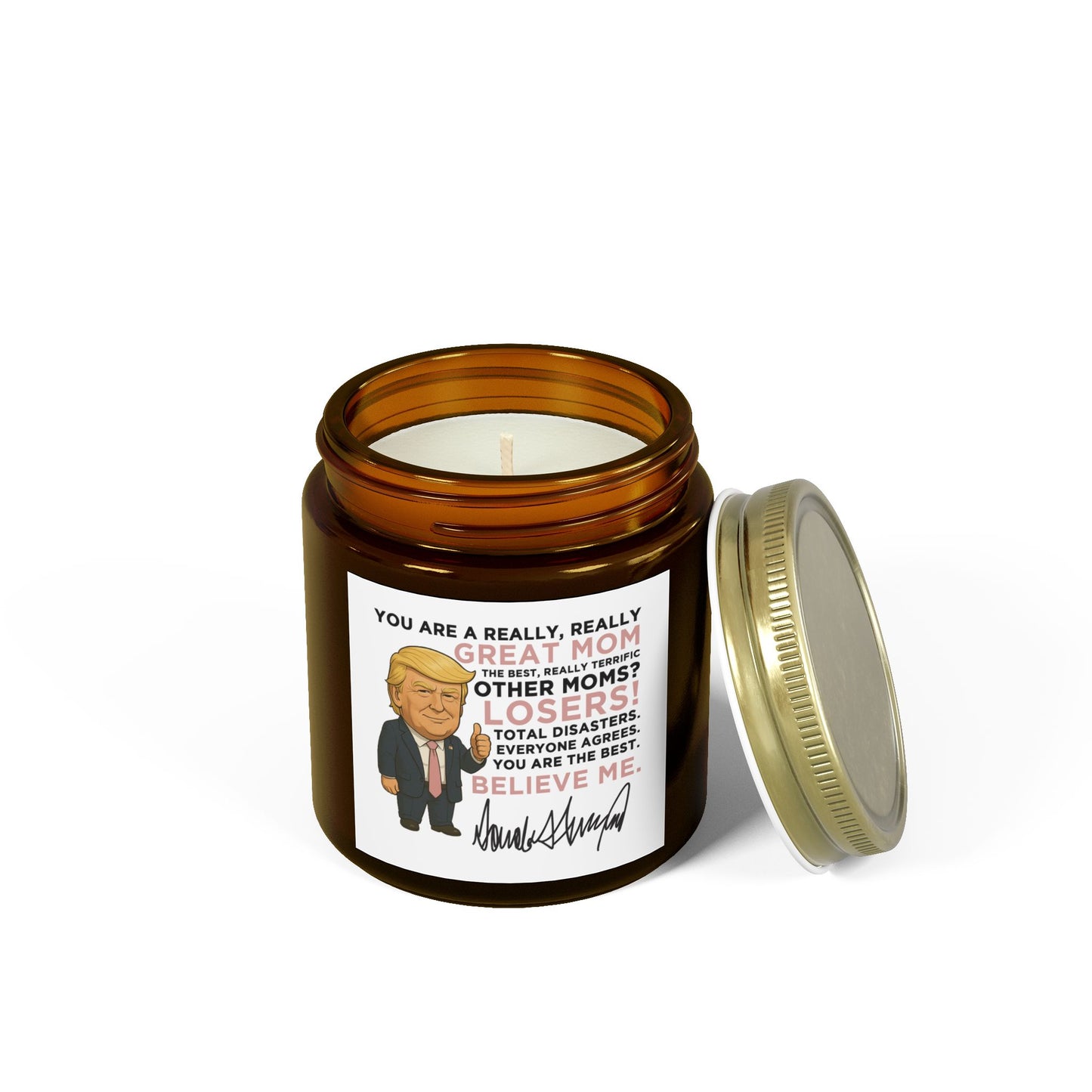 Funny Trump Candle - Great Mom Edition