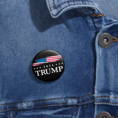 Trump 2024 Flag Pin Button