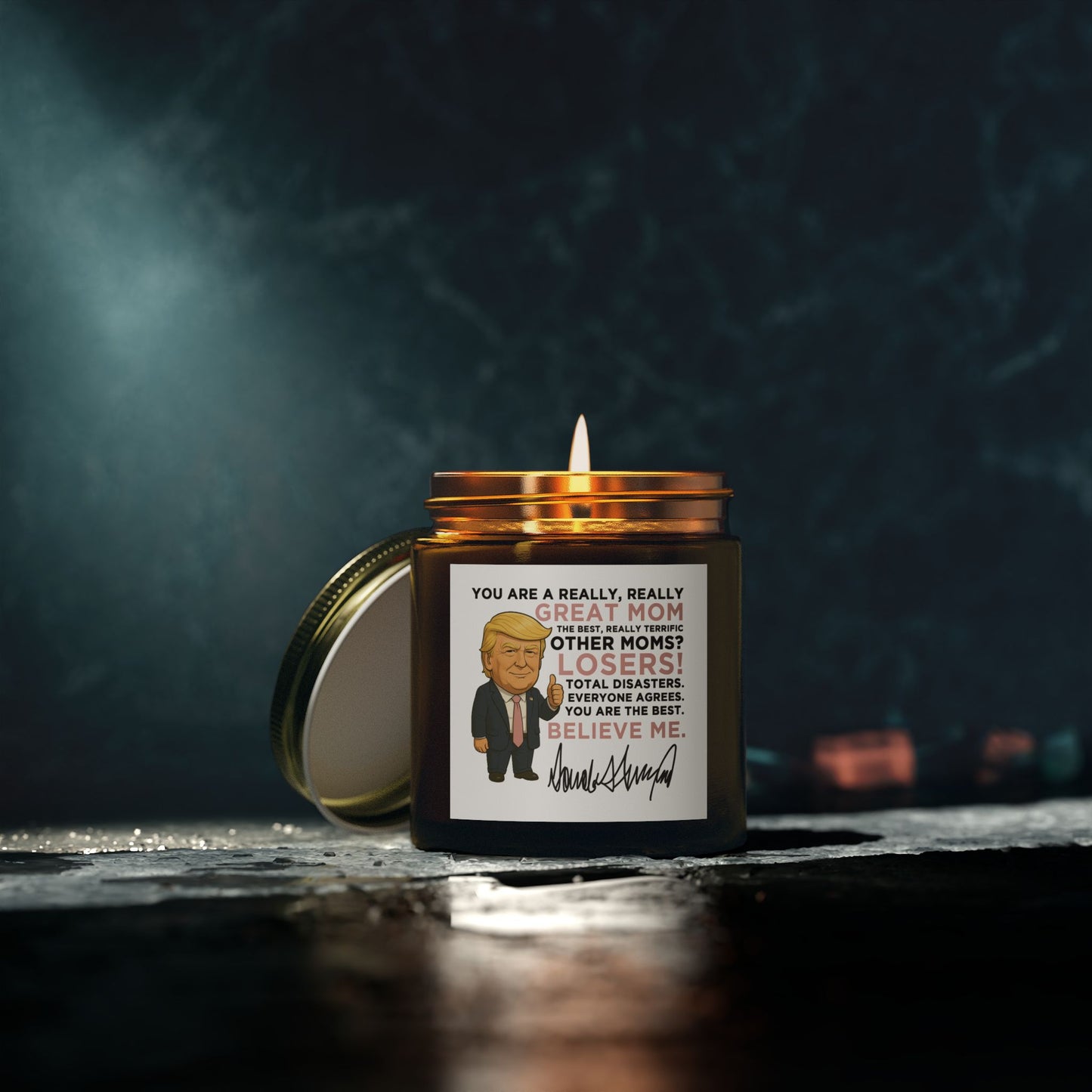 Funny Trump Candle - Great Mom Edition