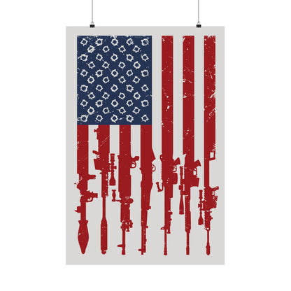 Gun American Flag Poster