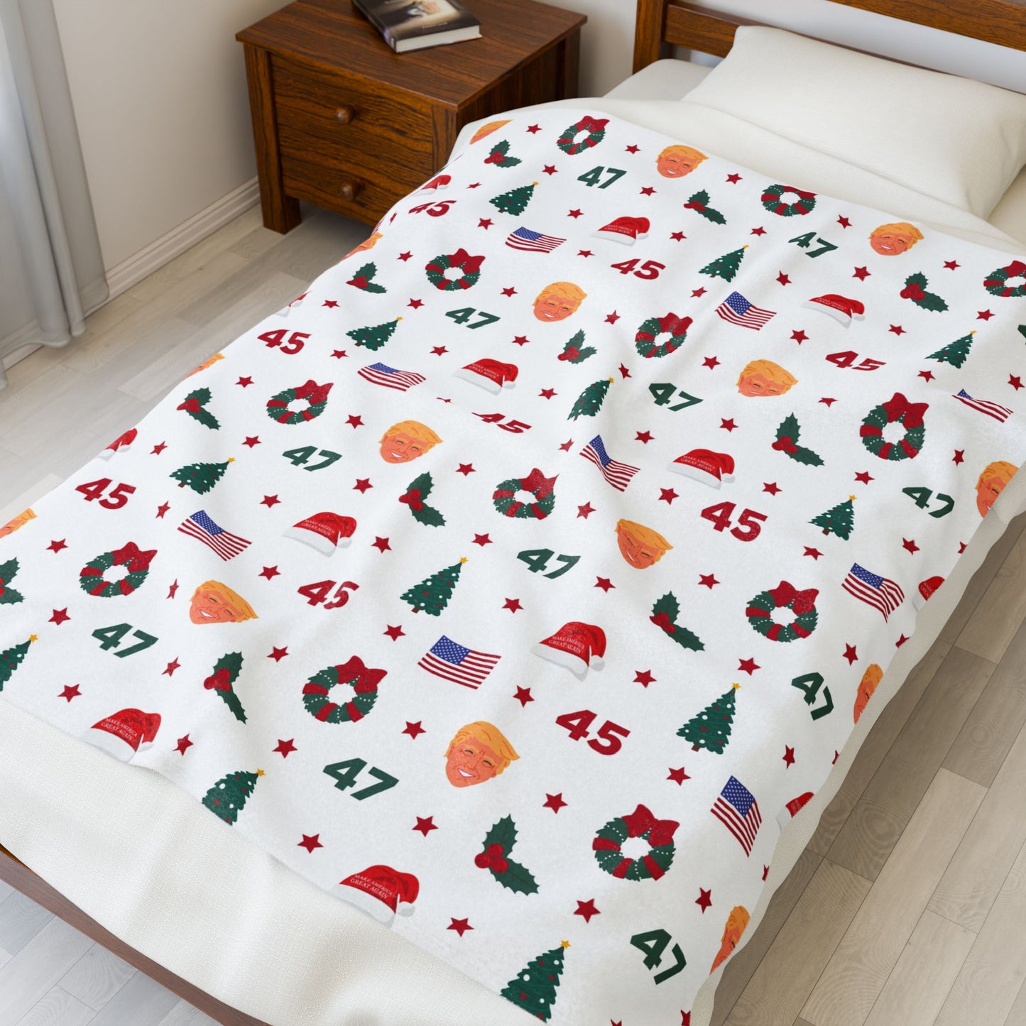 45/47 Presidential Christmas Plush Blanket