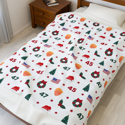 45/47 Presidential Christmas Plush Blanket