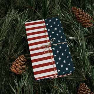 Distressed Flag Wrapping Paper