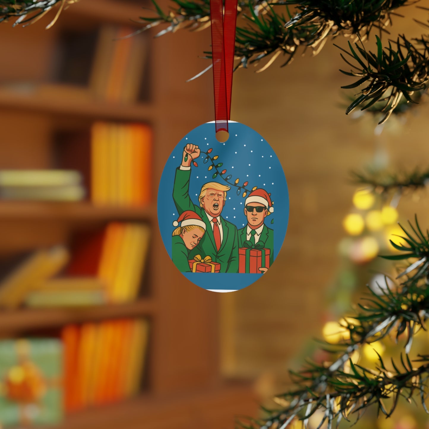 Famous Fight Pose Christmas Tree Ornament