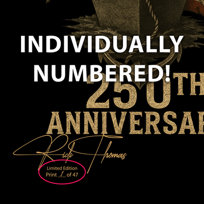 Navy 250th Anniversary Limited Edition Canvas (16"x 24") - Signed & Individually Numbered