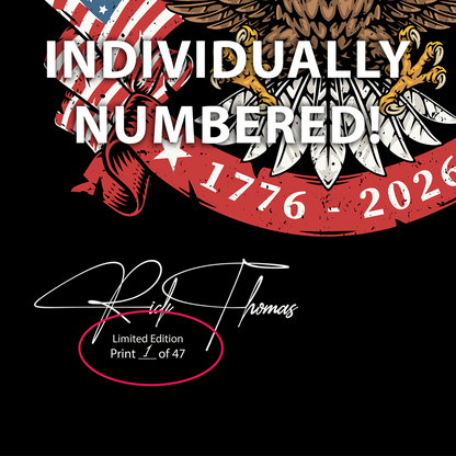 America's 250th Anniversary Limited Edition Canvas (16"x 24") - Signed & Individually Numbered