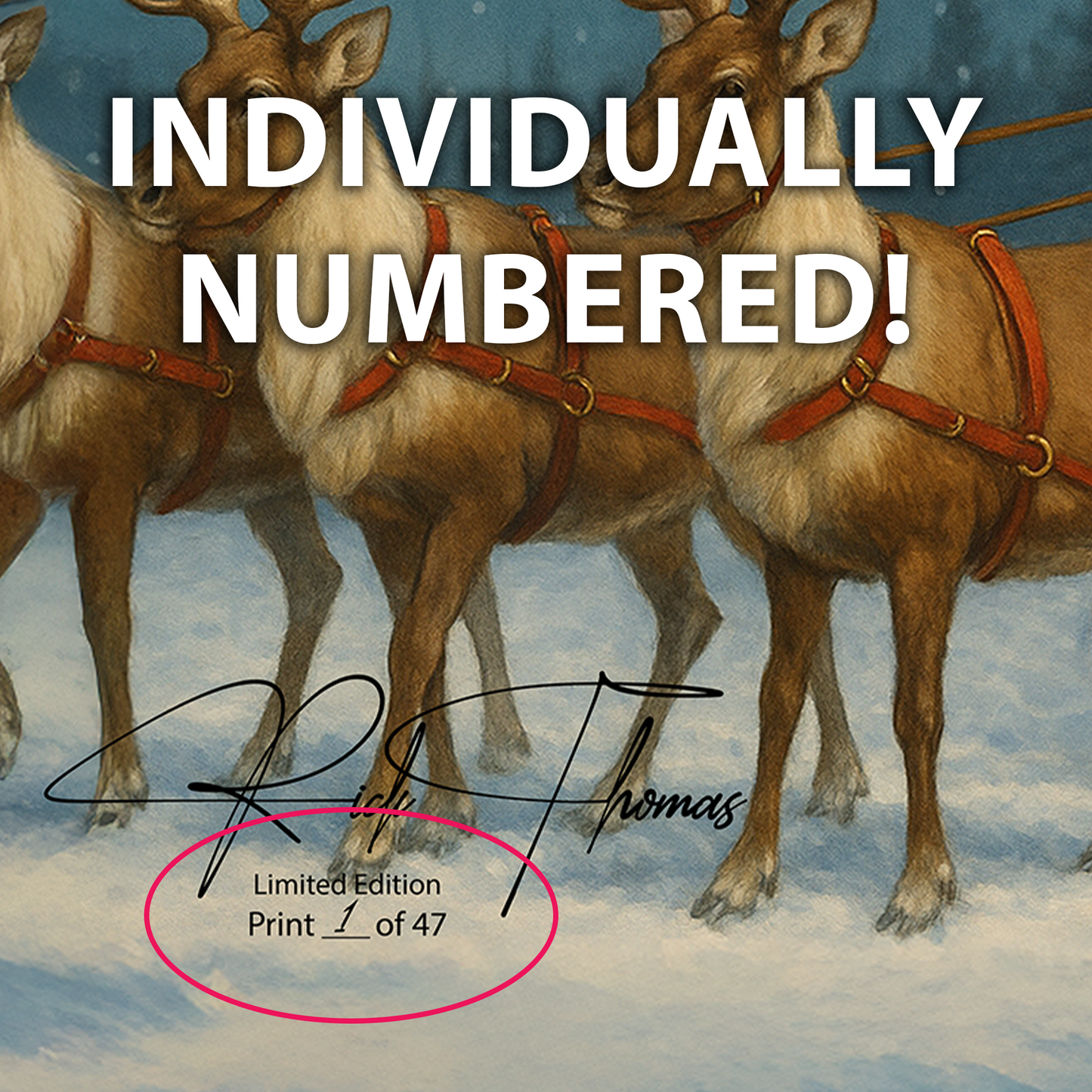 Trump Sleigh Limited Edition Canvas (16"x 24") - Signed & Individually Numbered