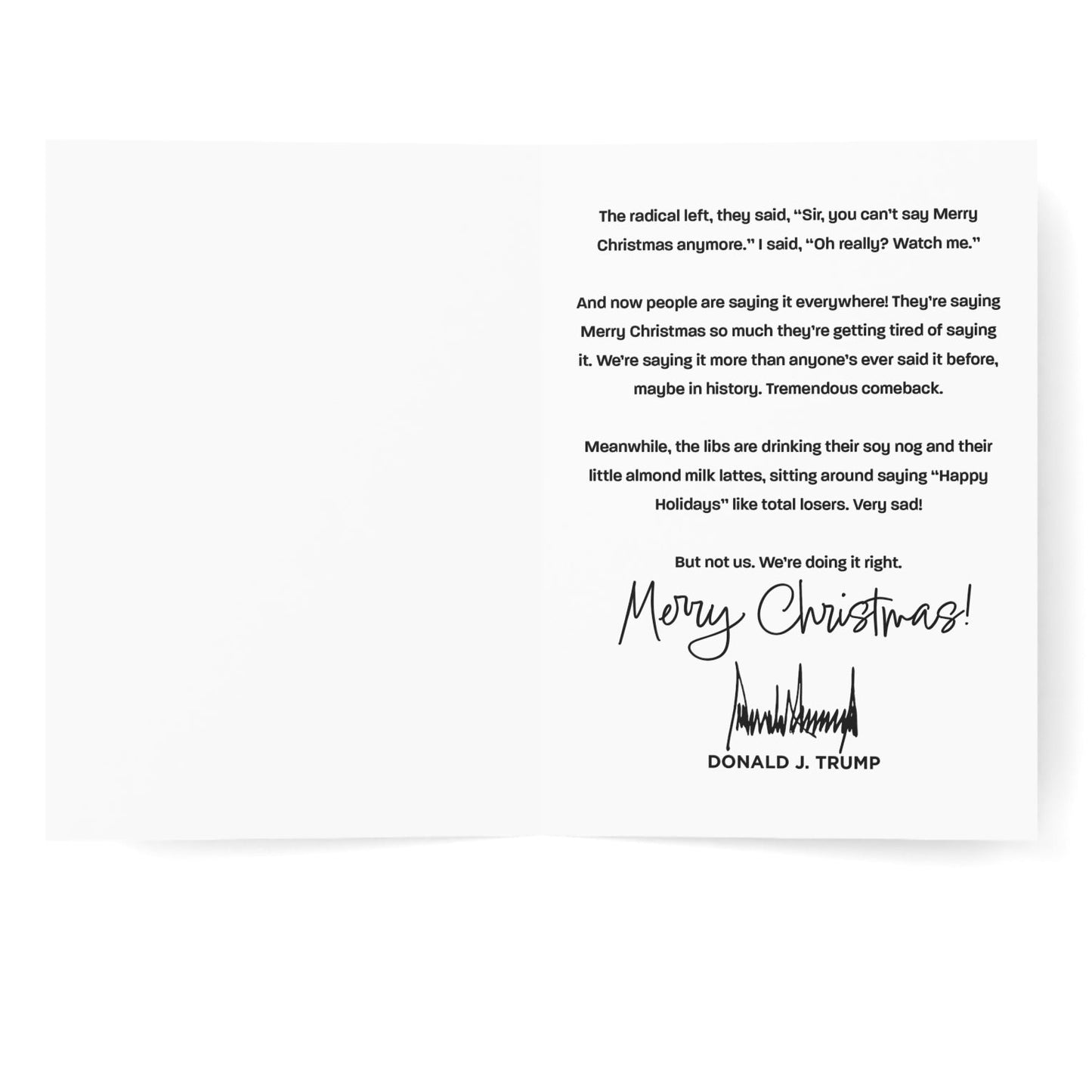 They Say Christmas Is Canceled, I Say That's Fake News - Trump Christmas Card