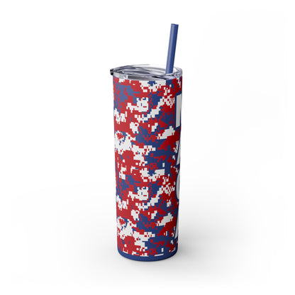 MAGA Red White Blue Camo Tumbler with Straw