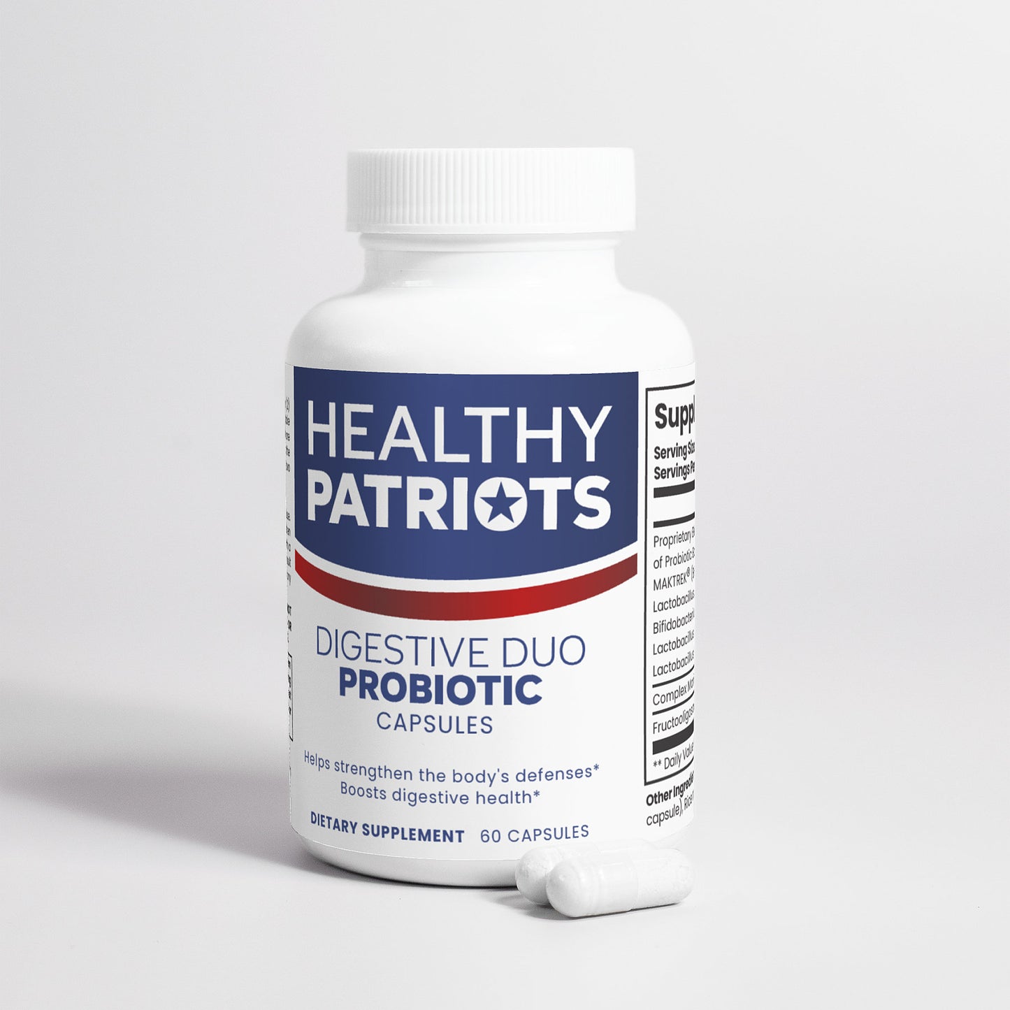 HEALTHY PATRIOTS Digestive Duo Probiotic Capsules