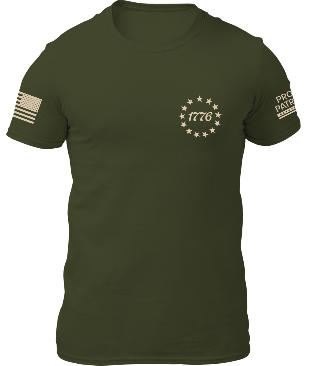 1776 Circle Army Green Shirt