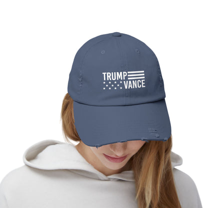 Trump Vance Flag Distressed Cap