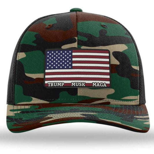 Trump Musk MAGA Camo Hat