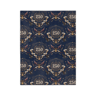 250 Anniversary Vintage Crest Microfiber Blanket