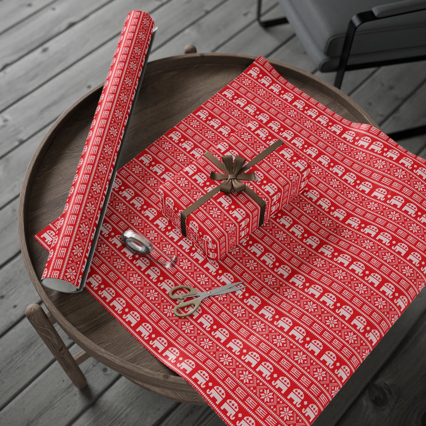 Republican Christmas Sweater Wrapping Paper