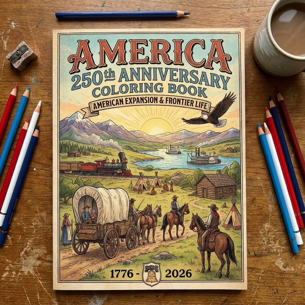 Collect All 6 America 250 Coloring Books (Save 20%)