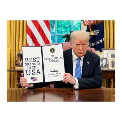 Best Grandpa In The USA Custom Trump Canvas - Insert A Name (Makes A Great Gift)