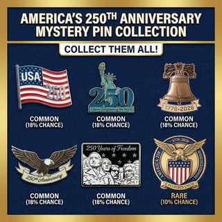 America's 250th Anniversary Mystery Pins - Try To Collect All 6