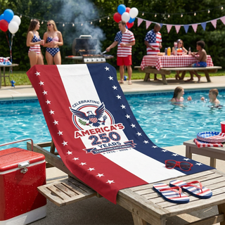 America's 250 Years Semiquincentennial Beach Towel