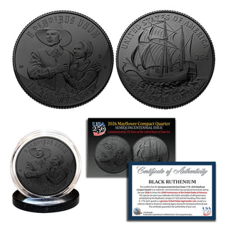 2026 Mayflower Black Ruthenium Quarter – USA 250th Collector's Edition