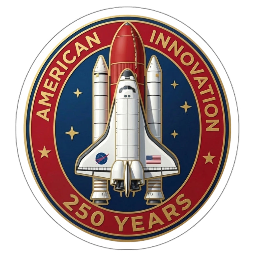 Space Shuttle 'American Innovation - 250 Years' Sticker