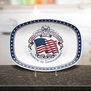 Collect All 8 America 250th Plates & Platters (Save 25%) - Stands Included