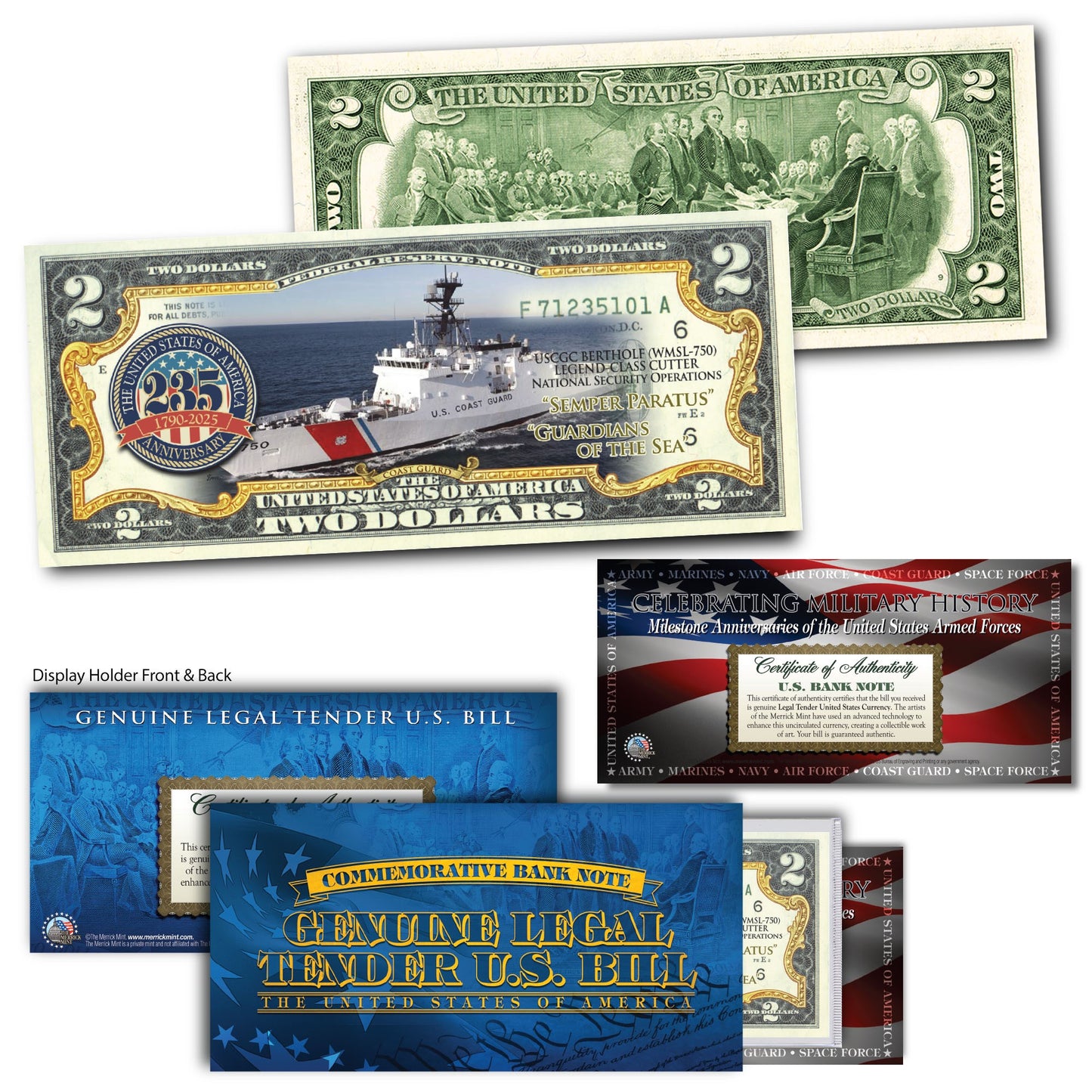 U.S Military Anniversary $2 Bill Collection