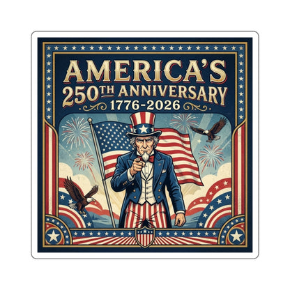 Uncle Sam - America 250th Anniversary Square Sticker