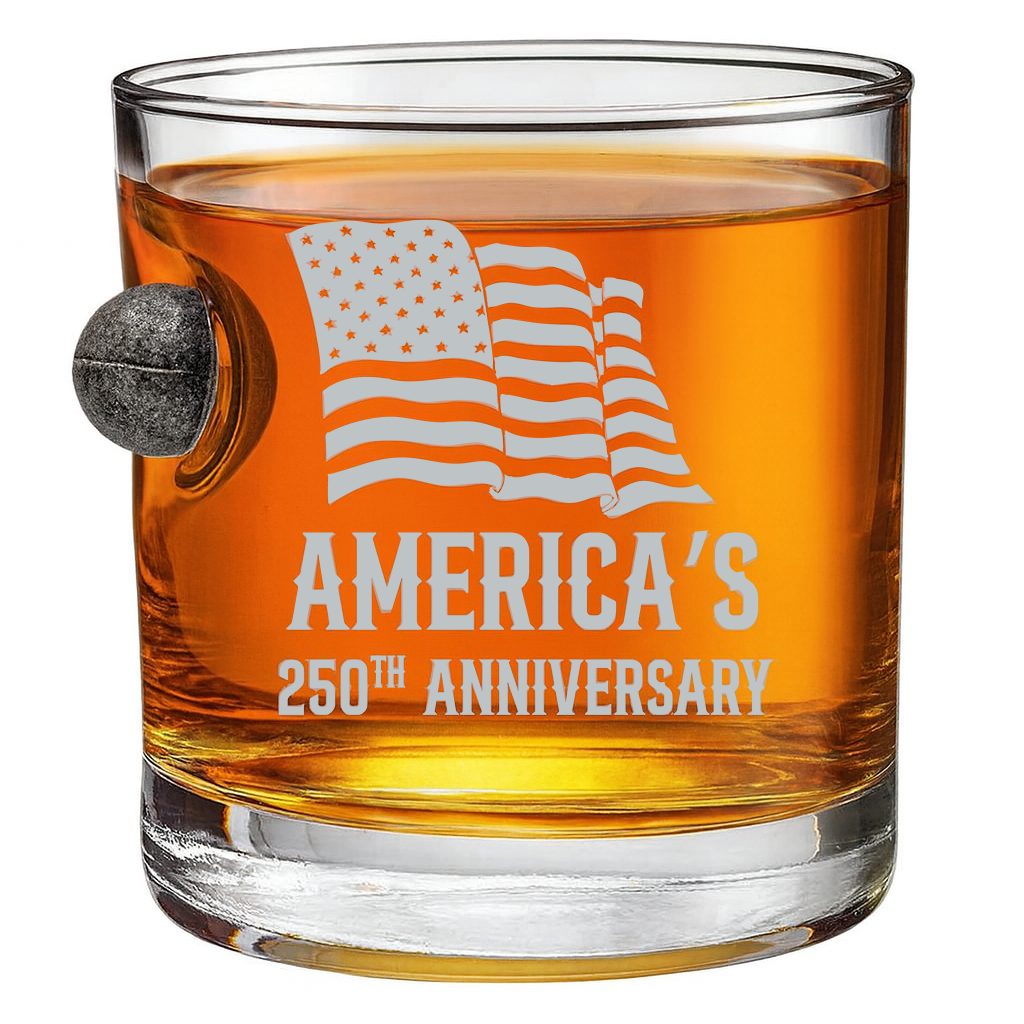 America's 250th Anniversary - Musket Ball Whiskey Glass