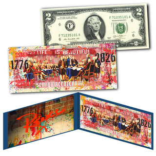 America's 250th Anniversary Collectible $2 Bills - Set of 8