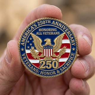 America's 250th Anniversary Veterans Commemorative Challenge Coin (Pre-Order Expected To Ship In July)