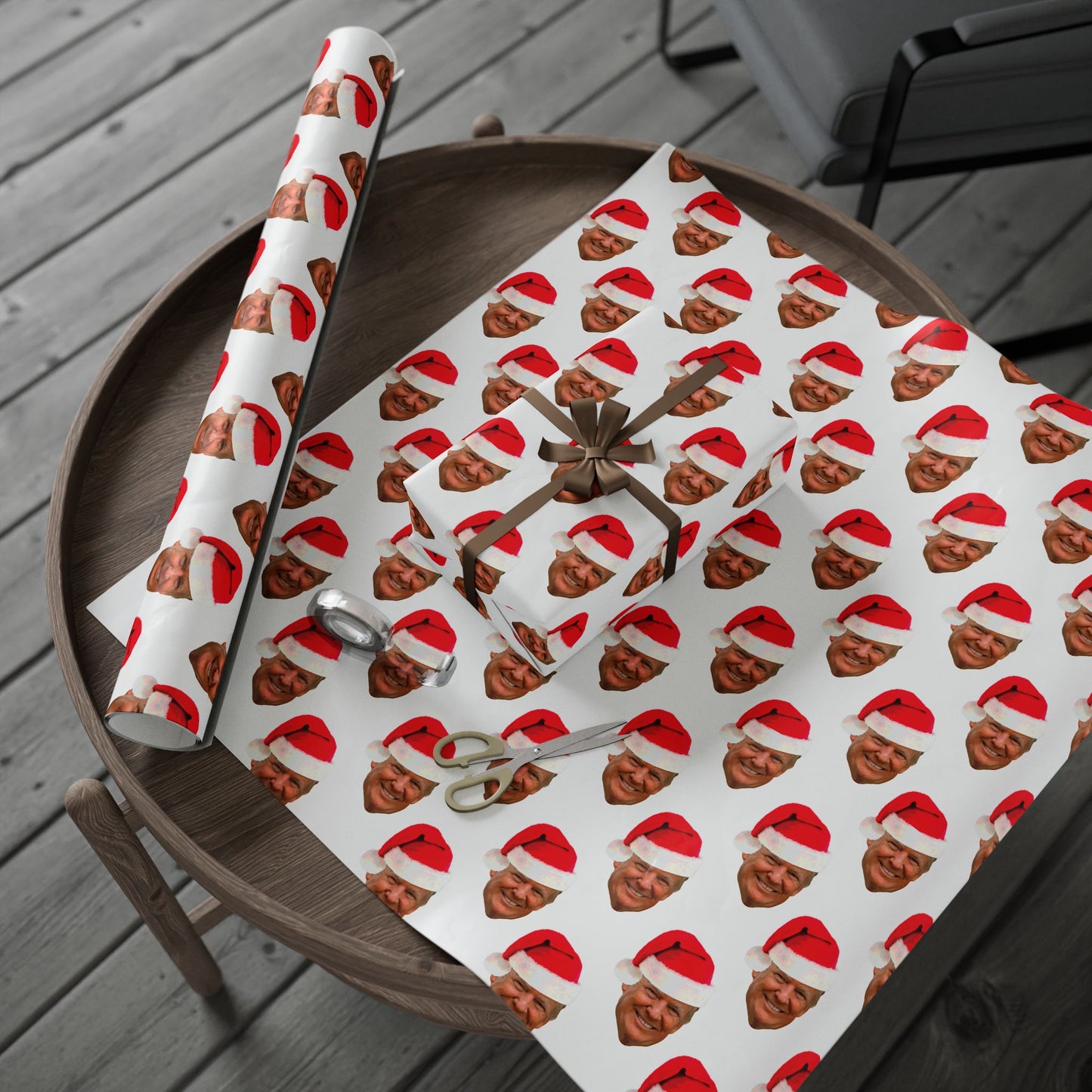 Trump Santa Pattern Wrapping Paper