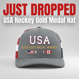 USA 2026 Hockey Gold Medal Winner - American Flag Hat