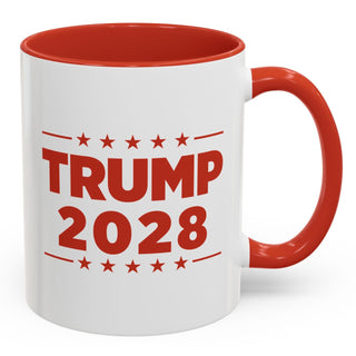 Trump 2028 Bold Red Stars Mug – 11oz & 15oz