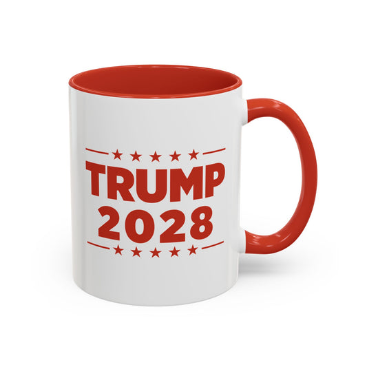 Trump 2028 Bold Red Stars Mug – 11oz & 15oz