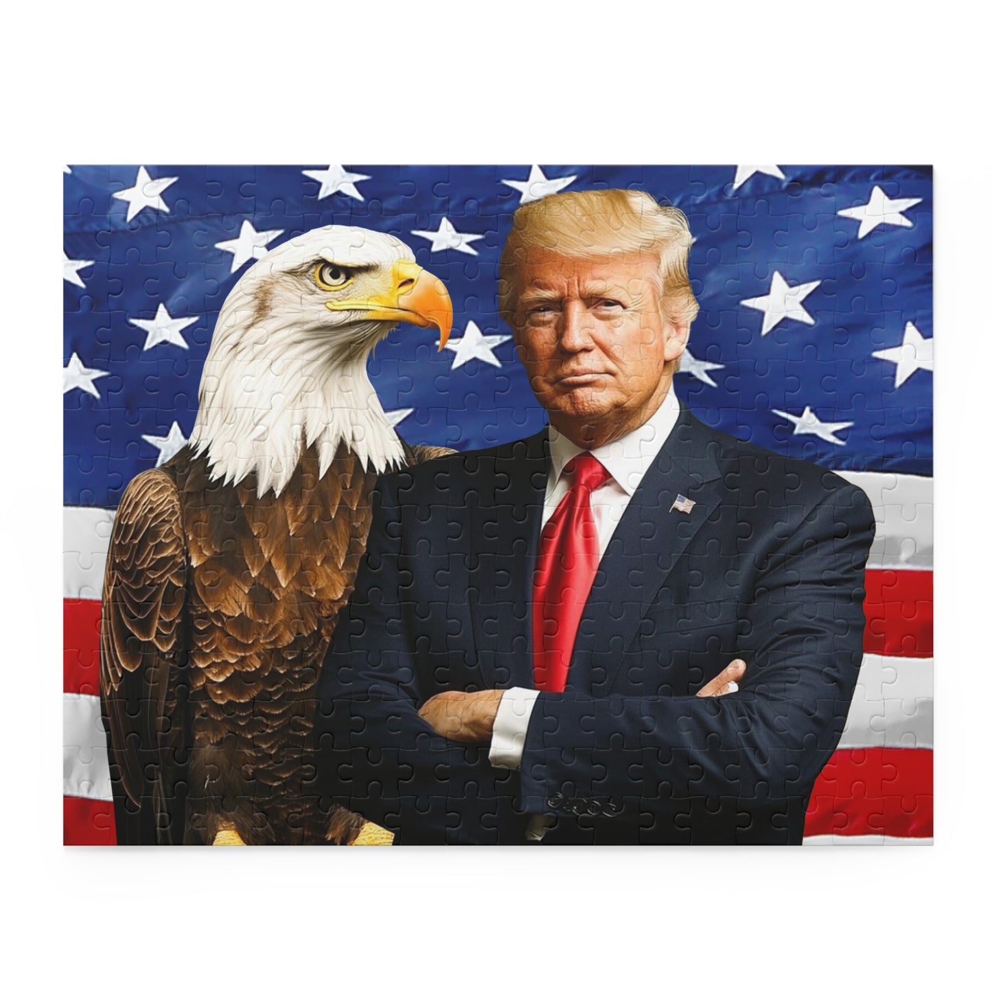 President Trump and Bald Eagle Puzzle (252 or 500-Piece)