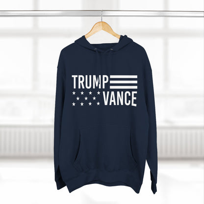 Trump Vance Flag Fleece Hoodie