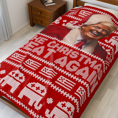 Make Christmas Great Again Plush Blanket