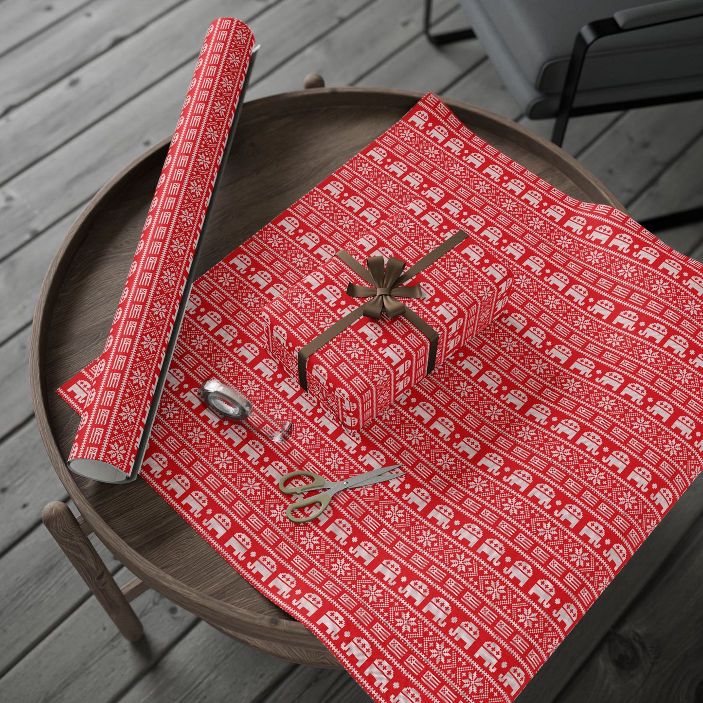 Republican Christmas Sweater Wrapping Paper
