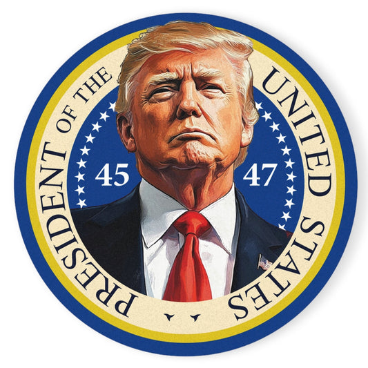 Trump 45th 47th President Cork Back Coaster