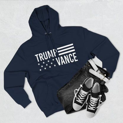 Trump Vance Flag Fleece Hoodie