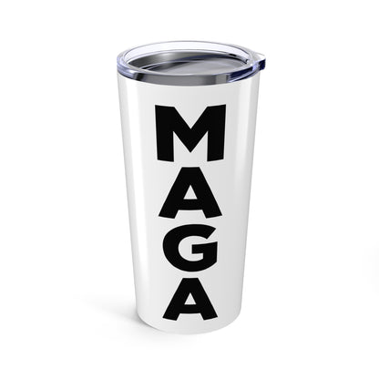 MAGA White and Black Tumbler 20oz