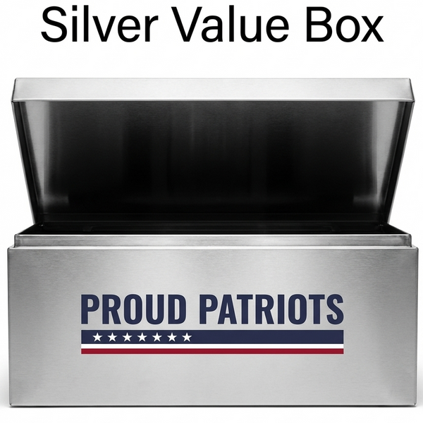 Silver Value Box (8 Trump Collectibles Valued at $150) – Proud