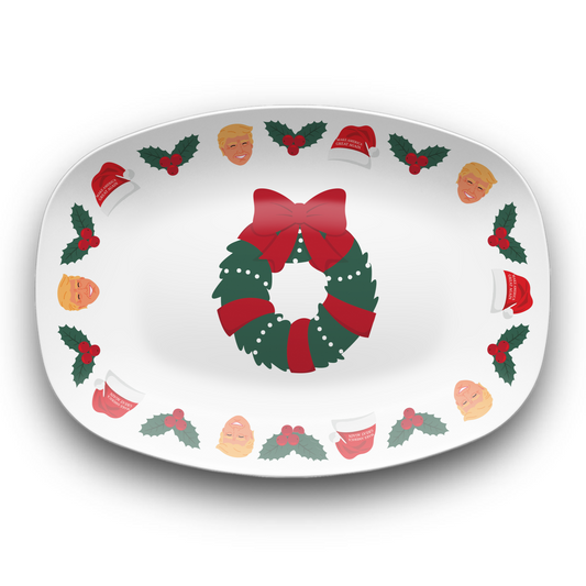MAGA Christmas Wreath Platter