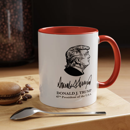 Donald J. Trump 47th President of the U.S.A. Accent Mug