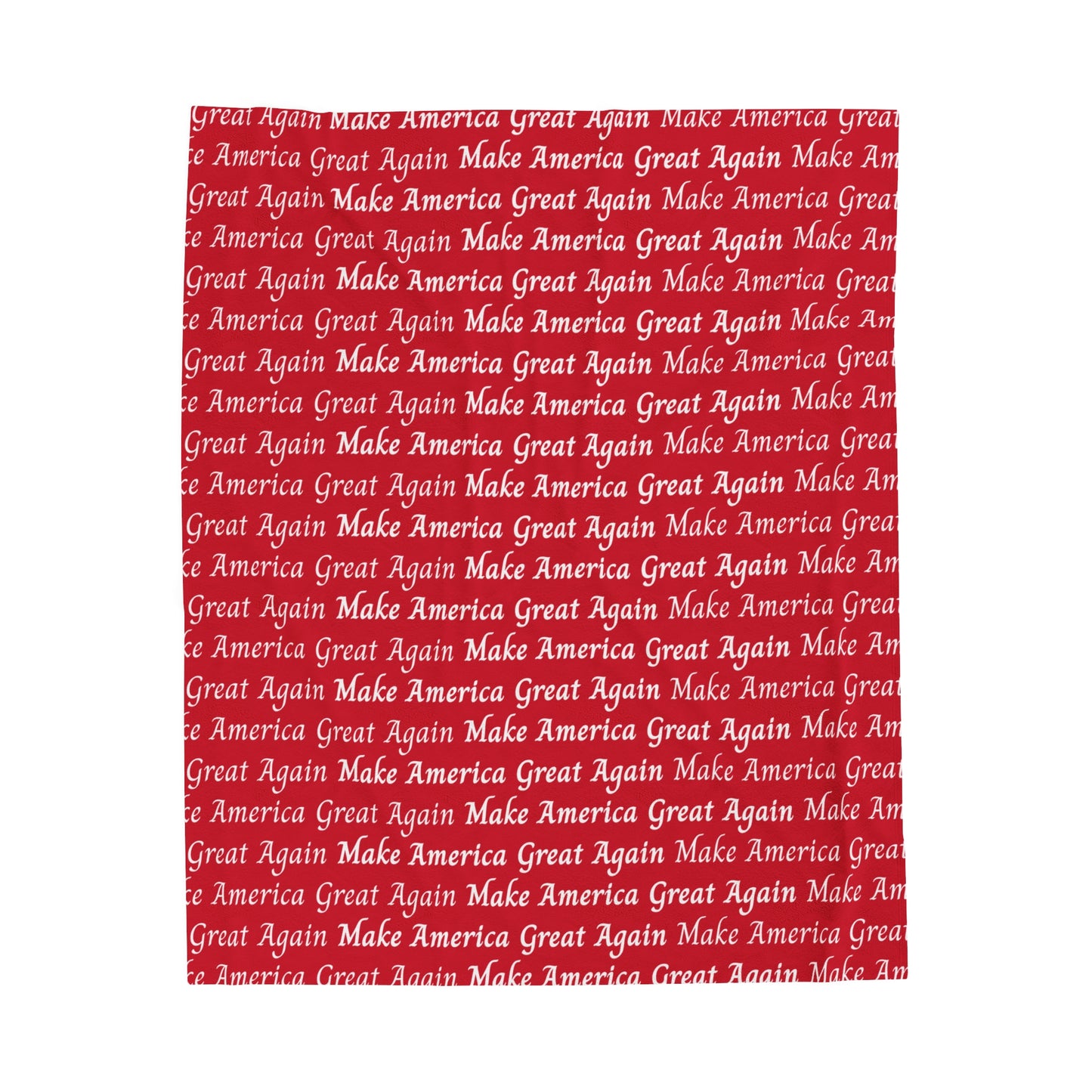 Make America Great Again Script Velveteen Plush Blanket