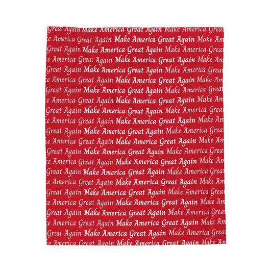 Make America Great Again Script Velveteen Plush Blanket