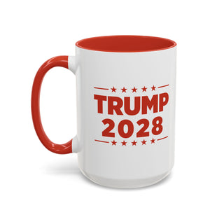 Trump 2028 Bold Red Stars Mug – 11oz & 15oz